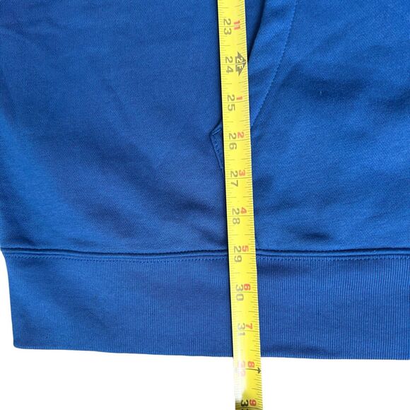 New GAP Fleece Hooded Sweatshirt Men XXL Blue Y2K Classic Skater Hoodie Normcore - Picture 12 of 14